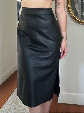 Halogen Faux Leather Skirt